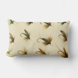 Coussin Rectangle Pêcheurs Voler Pêche truite mouches Aquarelle lanc