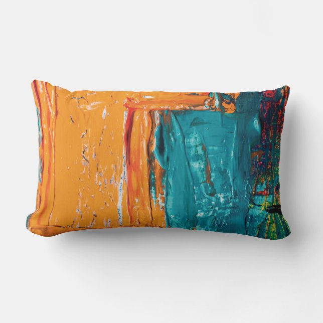 Coussin Rectangle Peinture à l'huile Design artistique Abstrait (Recto)