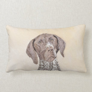 Coussin Rectangle Peinture allemande d'indicateur aux cheveux courts