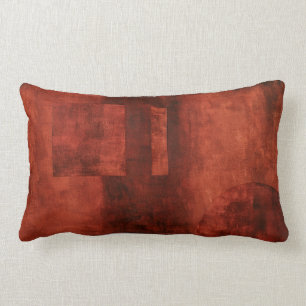 Coussin Rectangle Peinture cramoisie profonde avec des formes