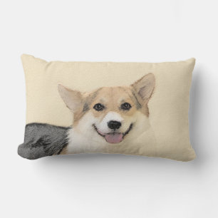 Coussin Rectangle Peinture de Corgi Gallois de Pembroke - Art Canin