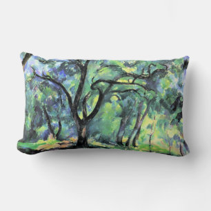 Coussin Rectangle Peinture de Paul Cezanne, Forêt,