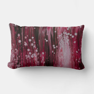 Coussin Rectangle Peinture rouge abstraite