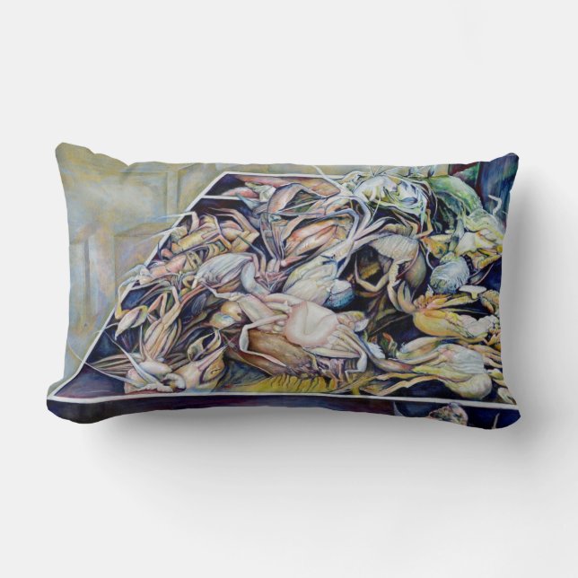 Coussin Rectangle Pensez dehors, Singapour (Recto)