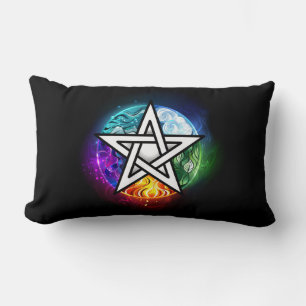 Coussin Rectangle pentagramme du Wiccan