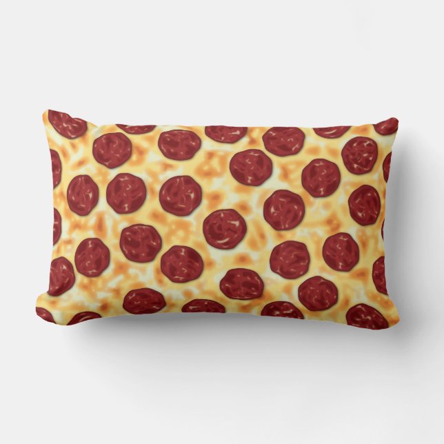 Coussin Rectangle Pepperoni Pizza Motif (Recto)