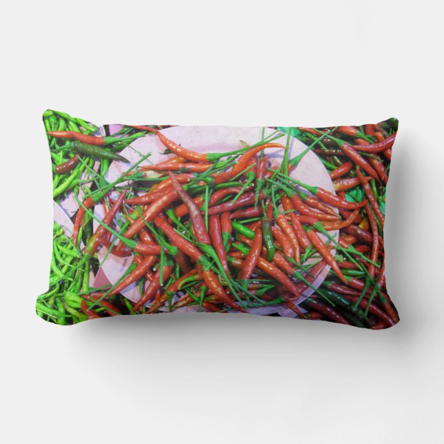 Coussin Rectangle Peppers à l'oeil d'oiseaux (Recto)