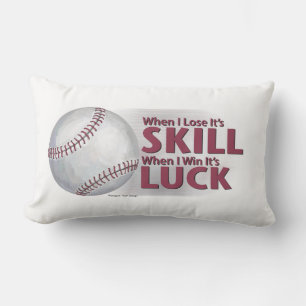 Coussin Rectangle Perdre la compétence gagner la chance Baseball