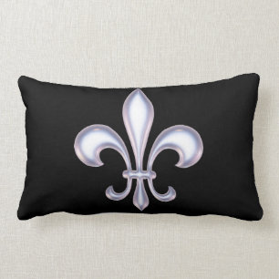 Coussin Rectangle Perle Style Fleur de Lis