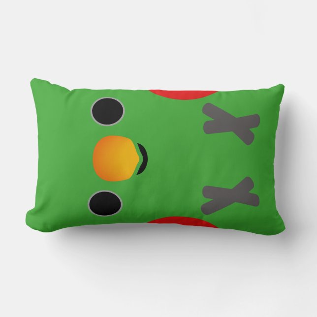Coussin Rectangle Perroquet d'Eclectus (mâle) (Recto)