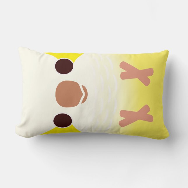 Coussin Rectangle Perruche de moine (Lutino) (Recto)