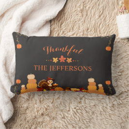 Coussin Rectangle Personalized Cozy Autumn with Family Name