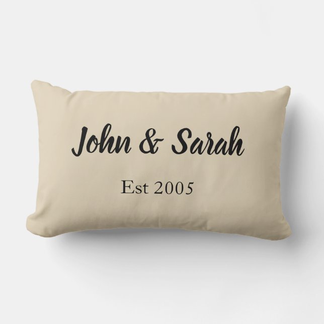 Coussin Rectangle Personnalisé épousant la famille de couples tout (Recto)