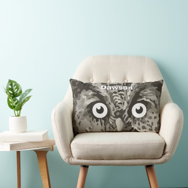 Coussin Rectangle Personnalisé Nouveau bébé garçon's Room Cute Owl (Chaise)