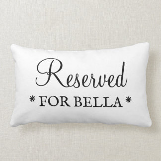 Coussin Rectangle Personnalisé Réservé pour le chat ajoutez le nom d