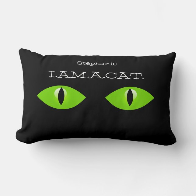 Coussin Rectangle Personnalisée Salle de fille CUTE Je suis un chat (Recto)