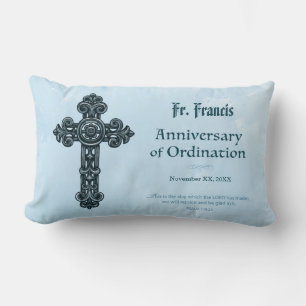Coussin Rectangle Personnaliser, anniversaire d'ordination prêtre, c