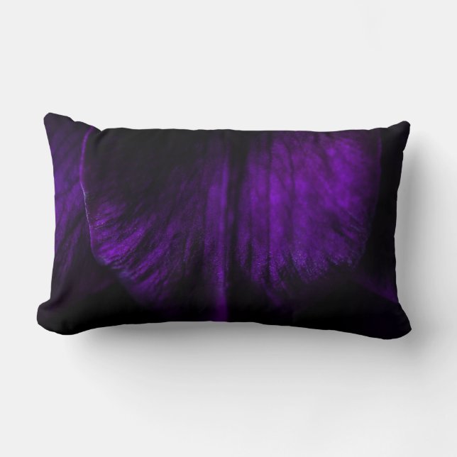 Coussin Rectangle Pétale de fleurs violettes (Recto)
