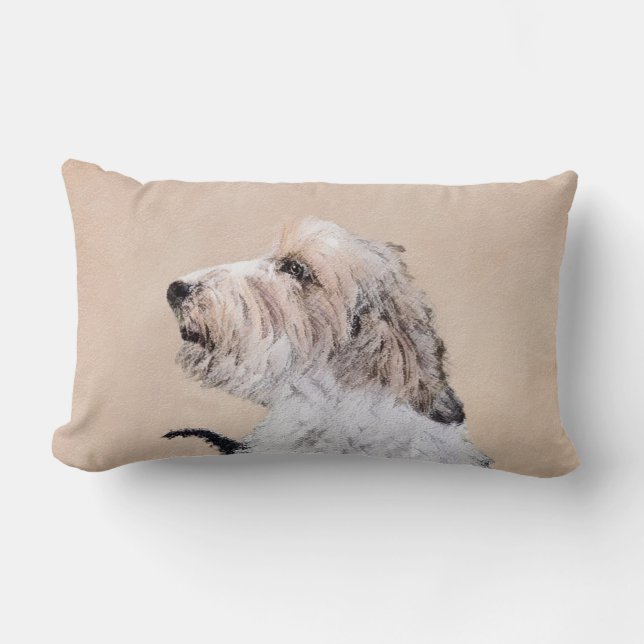 Coussin Rectangle Petit Basset Griffon Vendéen Peinture - Chien Art (Recto)