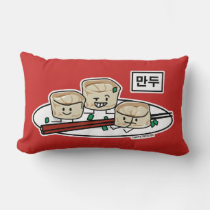 Coussin Rectangle Petit déjeuner coréen le Hangeul de dim sum de