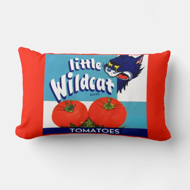 Coussin Rectangle Petites tomates Wildcat créer étiquette (Recto)
