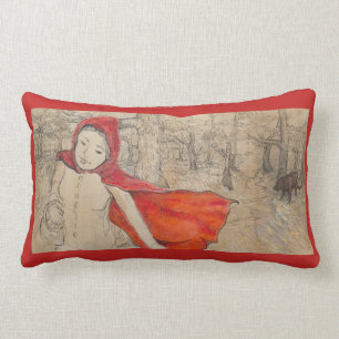 Coussin Rectangle Peu de capuchon rouge