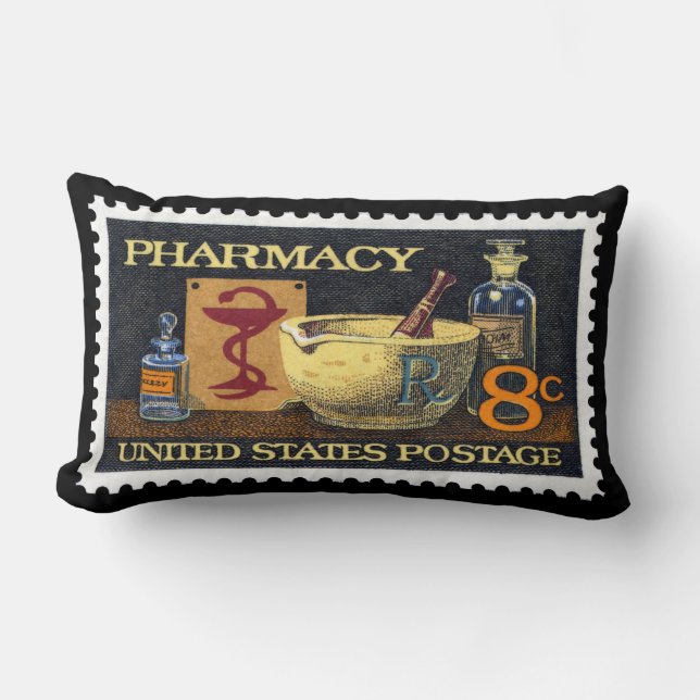 Coussin Rectangle Pharmacie Rx Stamp~Pharmacist ~Druggist~Apothecary (Recto)