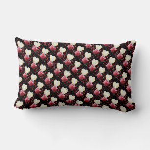 Coussin Rectangle photo d'une bougie avec flamme en forme de coeur