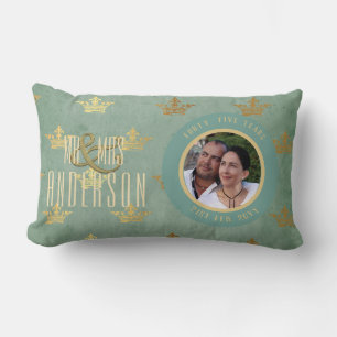 Coussin Rectangle PHOTO Mariage Anniversaire N'IMPORTE QUEL Aqua Tur
