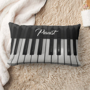 Coussin Rectangle Pianiste professionnel vintage