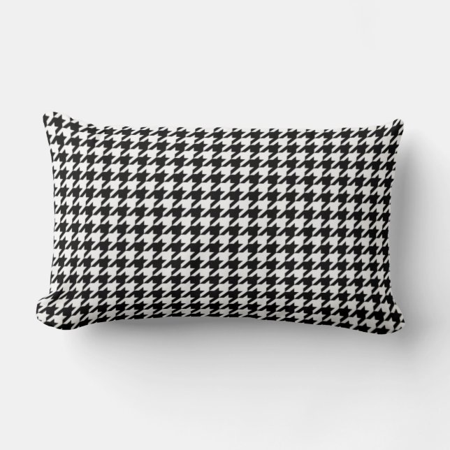 Coussin Rectangle Pied de fond noir et blanc (Recto)
