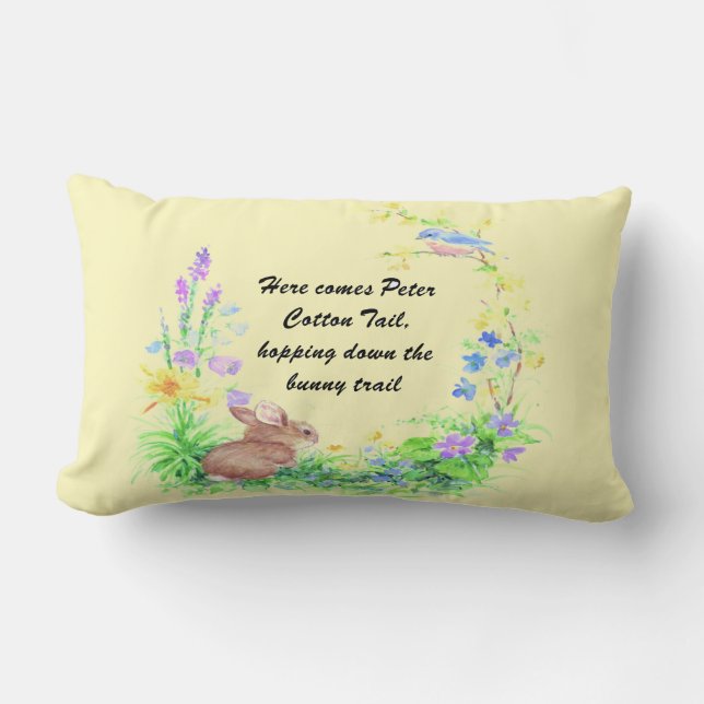 Coussin Rectangle Pierre Queue de Coton (Recto)