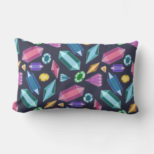 Coussin Rectangle Pierres arc-en-ciel mignonnes