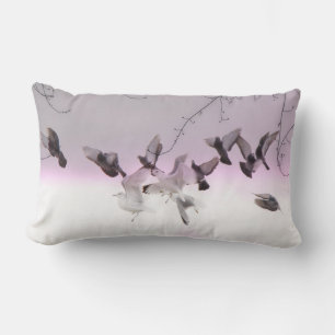 Coussin Rectangle Pigeons Délice En Vol