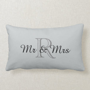 Coussin Rectangle PILLOW_ CHIC " M. et Mme" AU-DESSUS de MONOGRAMME