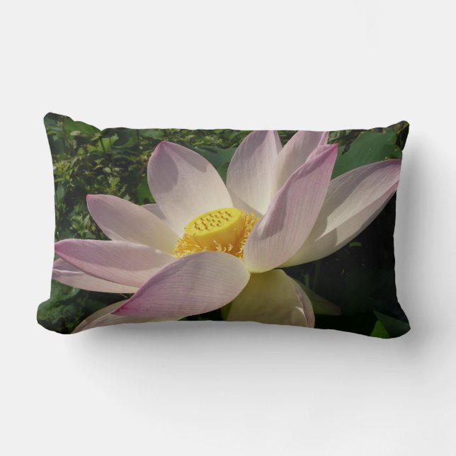 Coussin Rectangle Pink Lotus Flower III Summer Floral (Recto)