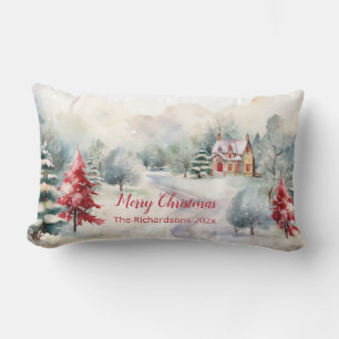 Coussin Rectangle Pins de Noël