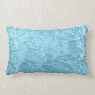 Coussin Rectangle Piscine blanche bleue de lumière du soleil d'été