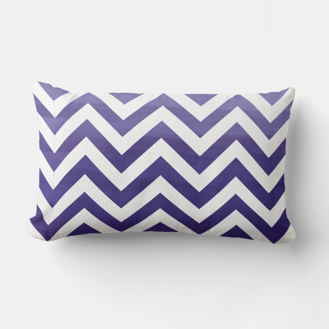 Coussin Rectangle PixDezines couleur aquarelle numérique chevron/vio (Recto)