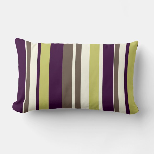 Coussin Rectangle PixDezines rayures/DO-IT-YOURSELF couleur (Recto)