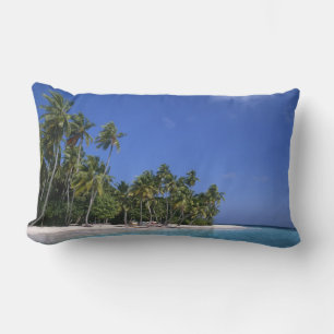 Coussin Rectangle Plage avec palmiers, Maldives