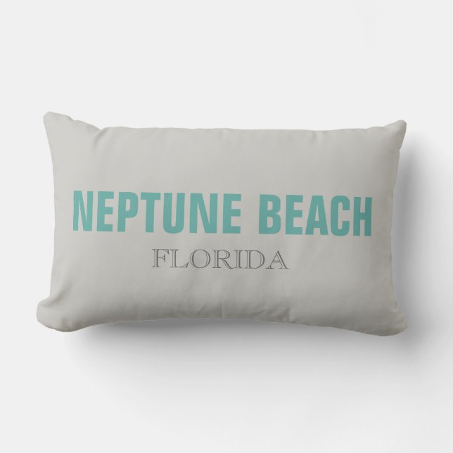 Coussin Rectangle Plage Neptune Floride Plage Lancer l'oreiller (Recto)