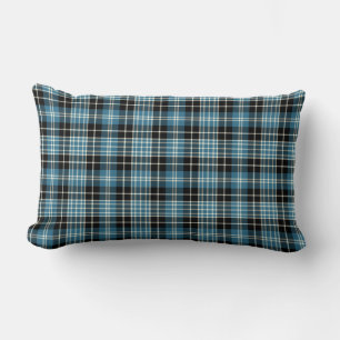 Coussin Rectangle Plaid bleu lumineux d'écossais de clan de Clark