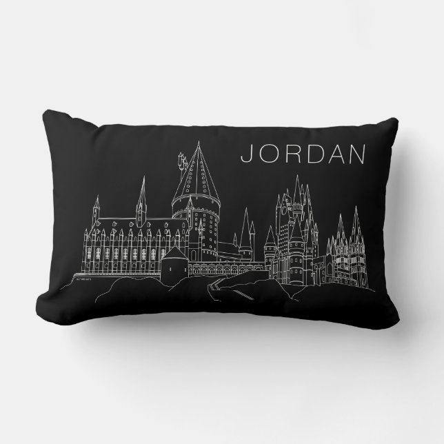 Coussin Rectangle Plan du CHÂTEAU de Poudlard™  (Recto)