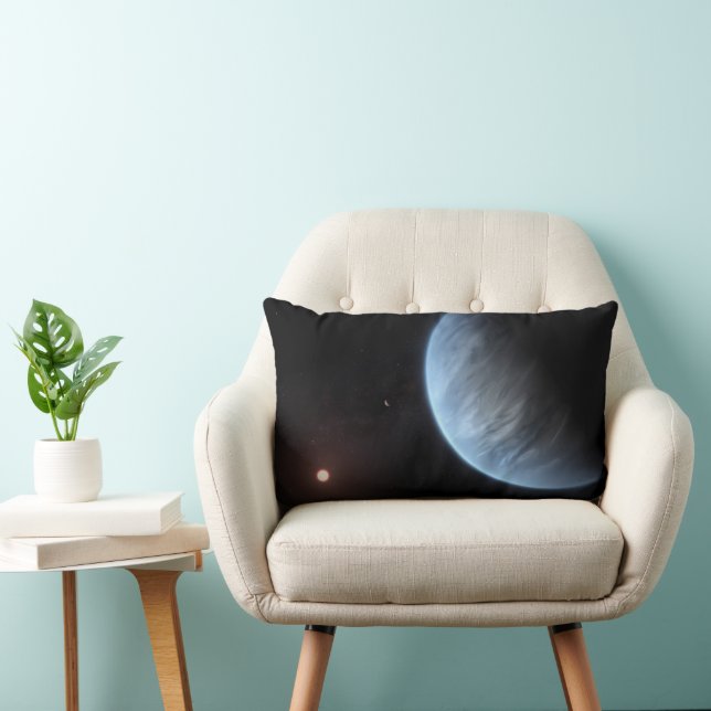 Coussin Rectangle Planète K2-18b, Étoile Hôte Et Planète Accompagnan (Chaise)