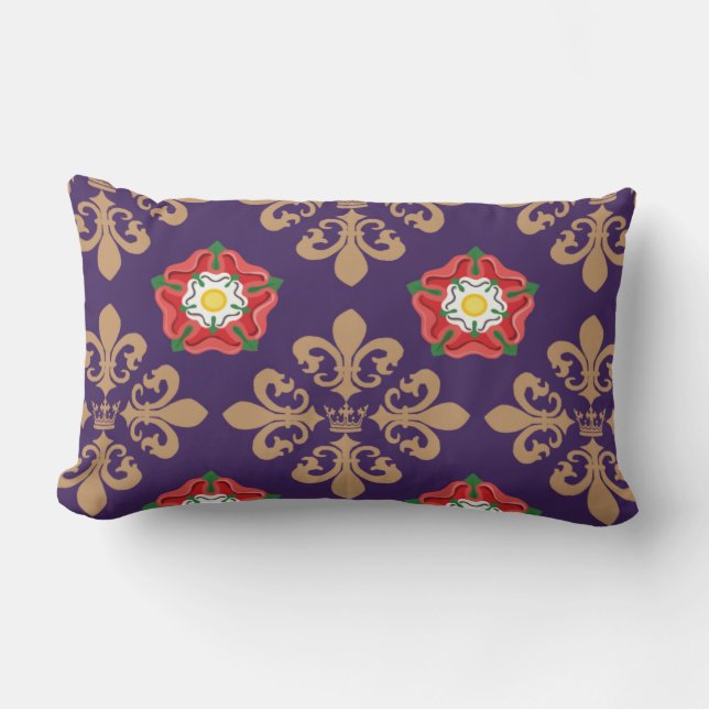 Coussin Rectangle Plantagenets fleur motif (Recto)