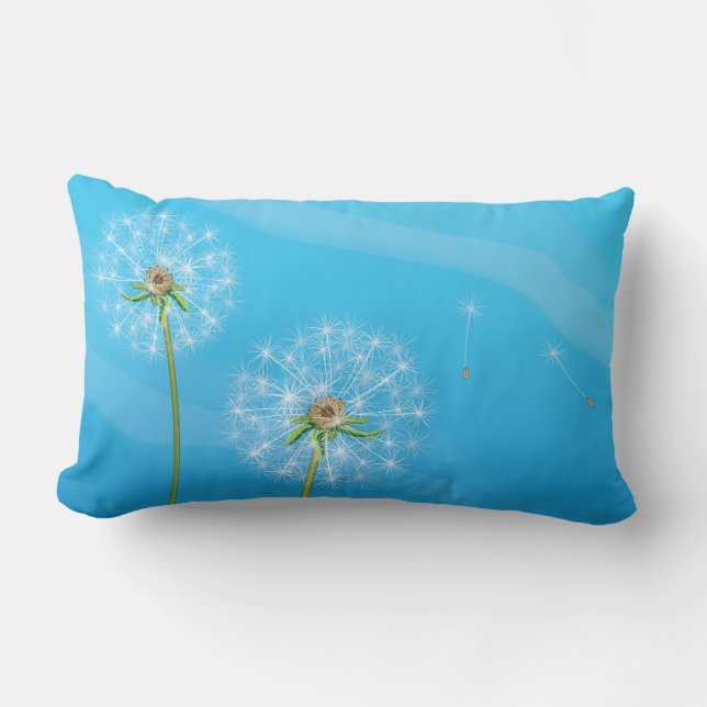 Coussin Rectangle Plante de pissenlit (Recto)