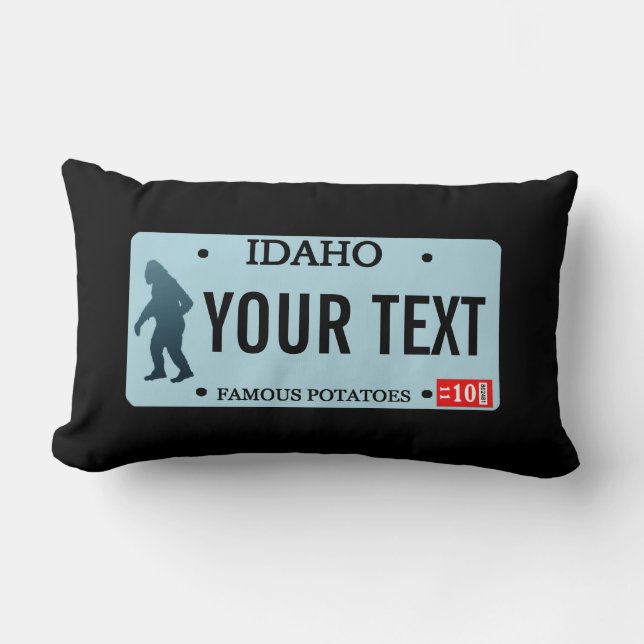 Coussin Rectangle Plaque de licence Idaho Sasquatch (Recto)