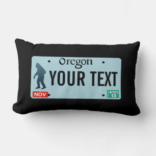 Coussin Rectangle Plaque de licence Oregon Sasquatch