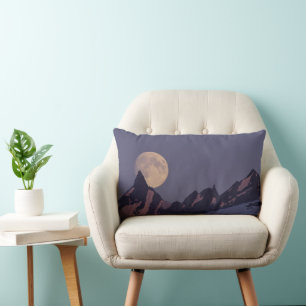 Coussin Rectangle Pleine lune augmente   Chugach Mountains Alaska